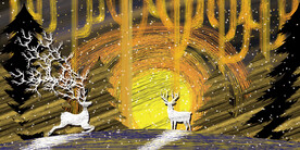 晶瓷画 抽象画 彩绘森林