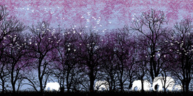 晶瓷画 抽象画 紫色森林