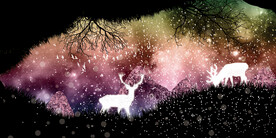 晶瓷画 抽象画 星空夜晚