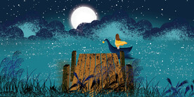 晶瓷画 抽象画 湖畔女孩