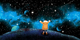 晶瓷画 抽象画 星空夜晚