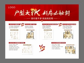 户型对比展架