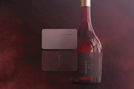 洋酒瓶干红威士忌品牌包装名片