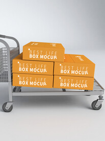 叉车多个包装箱样机