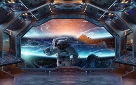 科幻星空背景墙图片