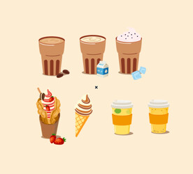 鸡蛋仔 冰淇淋 咖啡 饮品