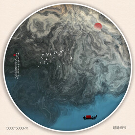 水墨山水装饰画