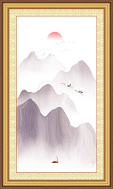 竖幅山水画