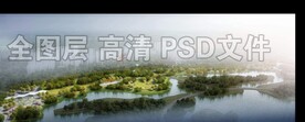 河边公园鸟瞰