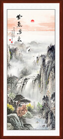 竖式山水画
