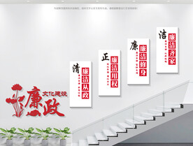 楼道廉政文化墙