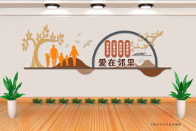 邻里和谐文化墙