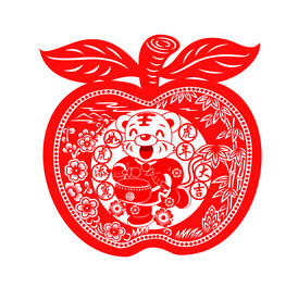 虎年窗花剪纸