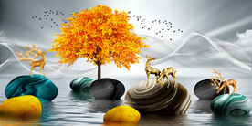 装饰画 晶瓷画 石头