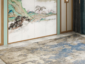 新中式客厅场景沙发空景