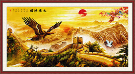 金色长城国画