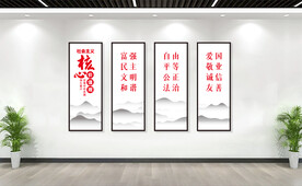 中国风社会主义核心价值观展板