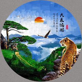 油画老虎