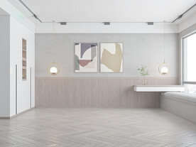 现代卧室场景床头3D空景