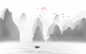 新中式山水画 