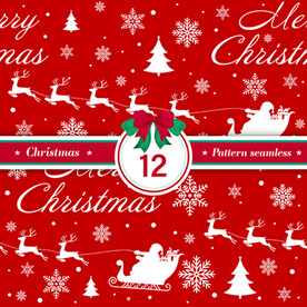 圣诞节背景底纹印花元旦