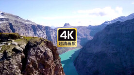 航拍峡谷河流美景