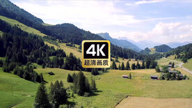 航拍山谷丛林美景