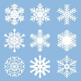 一组矢量雪花
