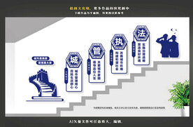楼梯城管文化墙