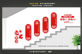 学习党史楼道文化墙