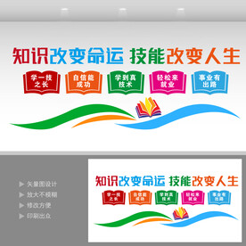 职业学院文化墙 