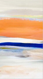 现代北欧风抽象水墨油画风景玄关