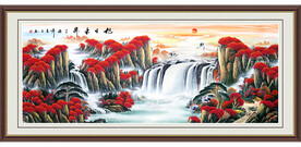 鸿运当头聚宝盆风水画