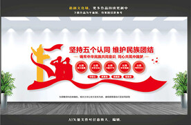 五个认同文化墙