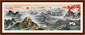 长城油画山水