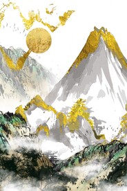 写意水墨金山