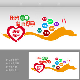 心理咨询室文化墙  