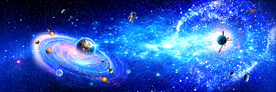 蓝色星空科技背景