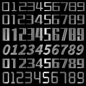 免抠金属数字