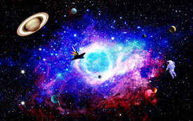 科幻星空背景墙