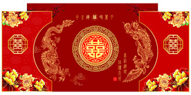 中式婚礼背景