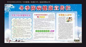 冬季防病健康宣传栏