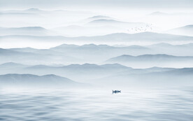 水墨山水画背景墙