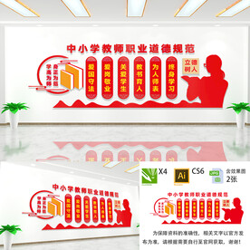 教师职业道德规范文化墙