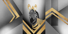 晶瓷画 抽象画 斑马