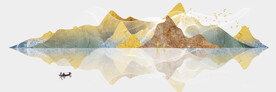 晶瓷画抽象画山水风景画