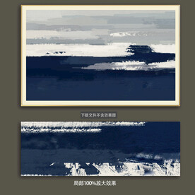 抽象油画装饰画轻奢手绘极简画