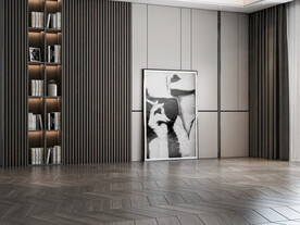 现代轻奢沙发客厅场景3D空景