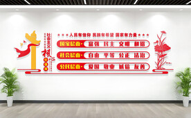 社会主义核心价值观文化墙