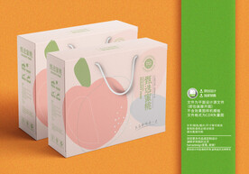 水果水蜜桃包装盒设计